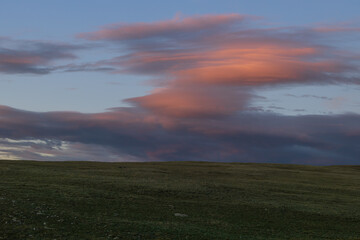 Rocky Mountains National Park, mountain-range at sunset