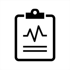 Health test report icon, vector and glyph
