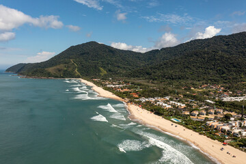 Maresias Beach, Sao Paulo state, Brazil. Beaches in South America.