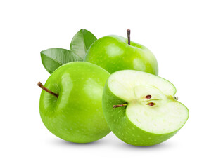 green apple isolated on white background