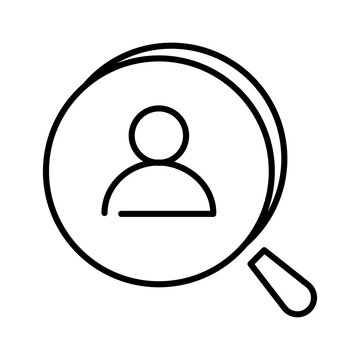 recommend clip art: Linear recruiting candidates icon vector illustration searching employees for job and business