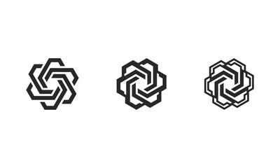 Polygonal ornament abstract geometric logo