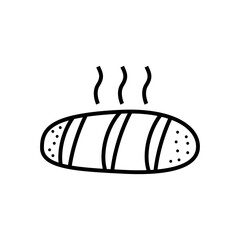 Bread icon line style vector for your web, mobile app logo UI design