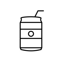 soda icon line style vector for your web, mobile app logo UI design