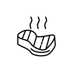 steak icon line style vector for your web, mobile app logo UI design