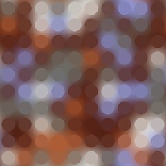 Seamless pattern or grid of circle dots on blurry gradient background for print. High quality illustration. Retro disco effect. Dynamic vintage glow. Abstract pattern for surface design print.