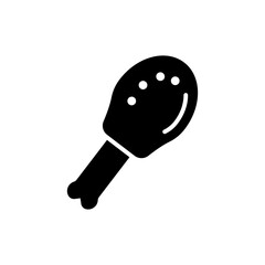 Drumstick chicken icon solid style vector for your web, mobile app logo UI design