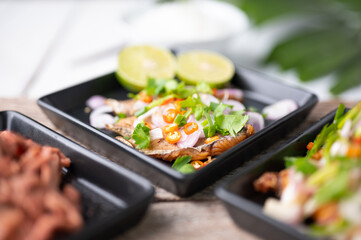 Spicy Deep Fried Salted Fish (Thai Food)