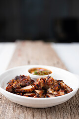 Grilled Pork with Spicy Dip , Thailand Street Food
