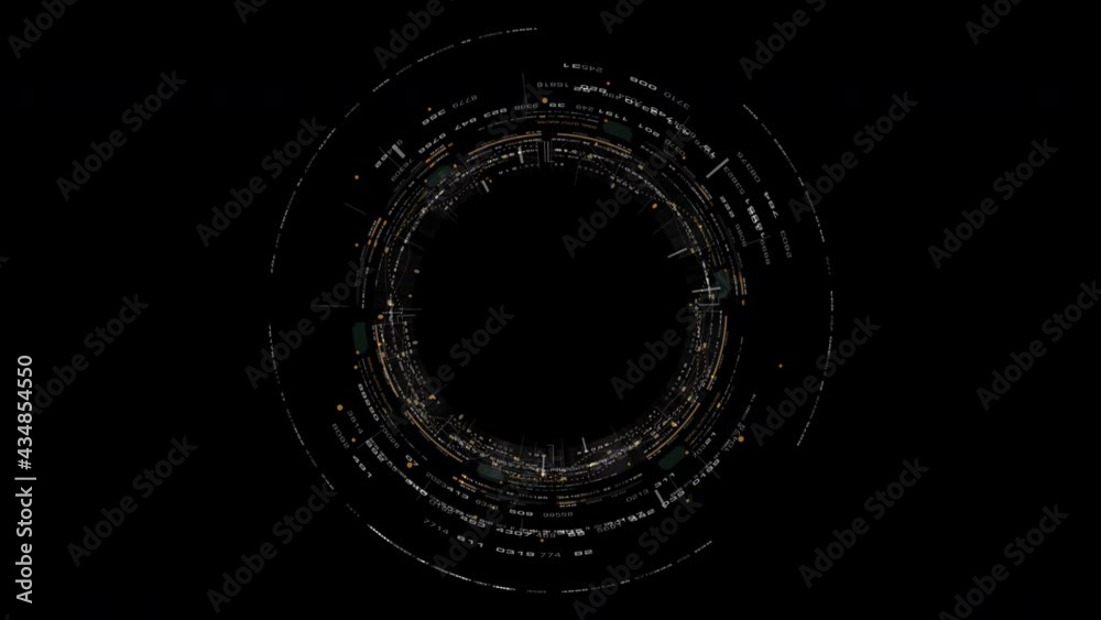 Poster Futuristic motion graphic elements with alpha channel for user interface head up display screen template