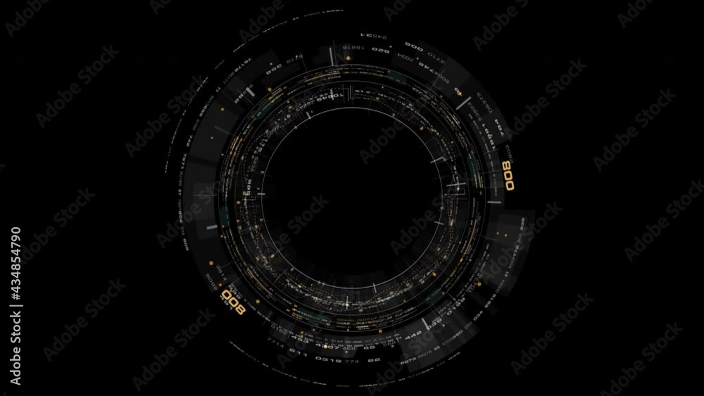 Aufkleber Futuristic motion graphic elements with alpha channel for user interface head up display screen template