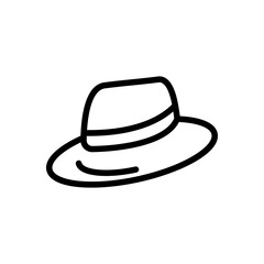 Fedora icon line style vector