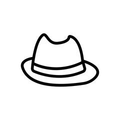 Fedora icon line style vector