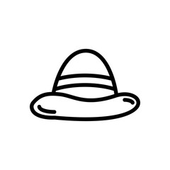 Fedora icon line style vector