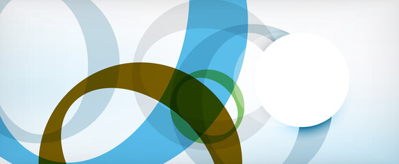 Ring geometric shapes, o letter repetition wallpaper. Abstract background for business or technology presentations, internet posters or web brochure covers