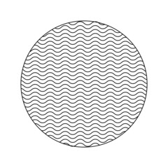 wave stripes circle, wave pattern, circle surface