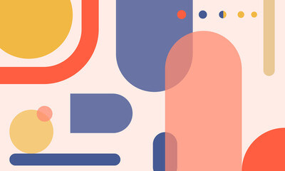 Abstract colorful geometric shapes wallpaper