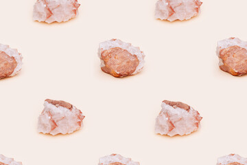 Beautiful stone calcite mineral. Natural translucent gemstone solid.