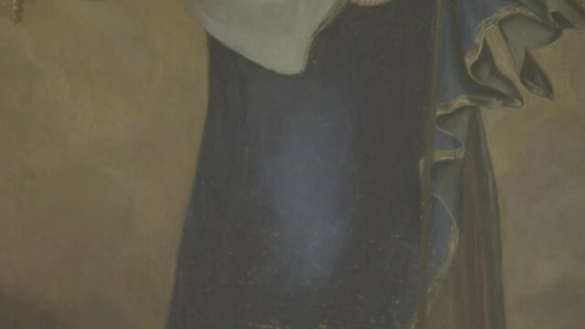 Painting of the Virgin Mary with Jesus on her arm