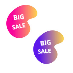 Two Gradient Stickers Not Sale Theme