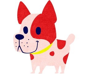 カートゥーンタッチのグレートデーン犬のイラスト Kawaii Great Dane