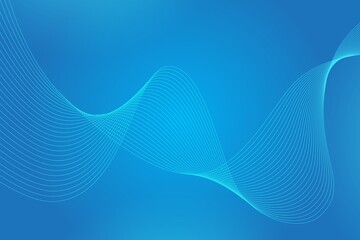 Abstract background with curved wavy lines. Vector illustration for design. Wave from line