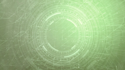 bright modern abstract background of moving hud circles, cyberpunk concept - abstract 3D rendering