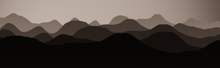 Fototapeta na wymiar creative orange hills in the night digital art texture illustration