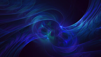 Fototapeta premium 3D rendering abstract multicolor fractal light background