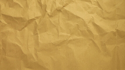 Recycle Paper Texture background. Crumpled Old kraft paper abstract shape background with space Yellow crumpled paper for text high resolution.