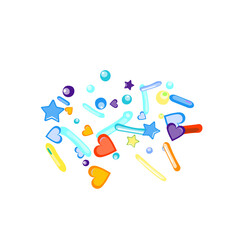 Sprinkles grainy. Cupcake donuts background.