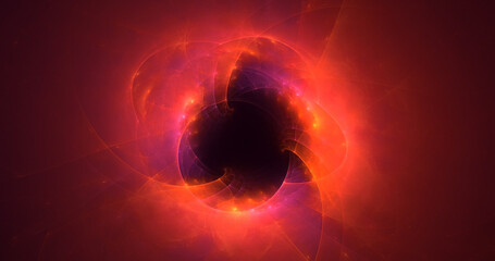 Fototapeta premium 3D rendering abstract multicolor fractal light background