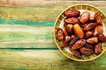 Eastern dried date on table