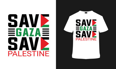 Save Gaza Save Palestine T shirt Design, vector, apparel, eps 10, template, typography t shirt, vintage