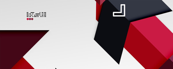 Shiny color triangles and geometric shapes vector abstract background