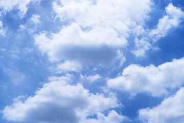 Naklejka na ściany i meble Blue sky background,Clouds in the bright sky in the summer