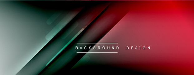 Fototapeta premium Dynamic lines abstract background. 3D shadow effects and fluid gradients. Modern overlapping forms