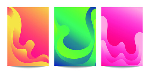 Abstract background paper Pink green orange and yellow.A4 abstract color 3d paper art illustration set.Vector design layout for banners presentations,posters and invitations.flyer design.Modern design