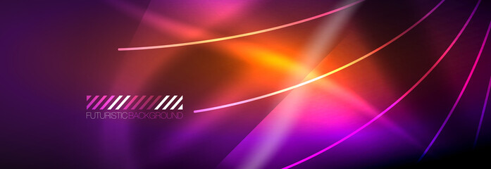 Neon dynamic beams vector abstract wallpaper background. Wallpaper background, design templates for business or technology presentations, internet posters or web brochure covers