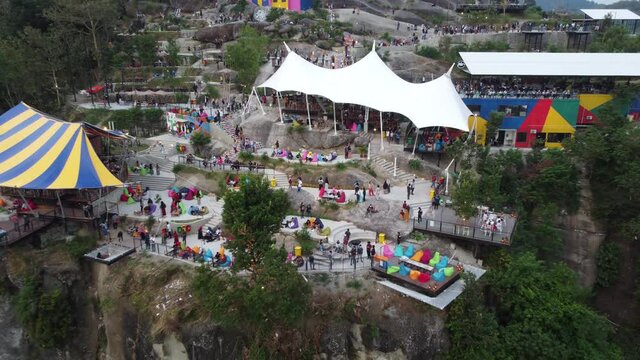 Beautiful view of Obelix Hills, one of the favorite tourist destinations in Yogyakarta in 2021