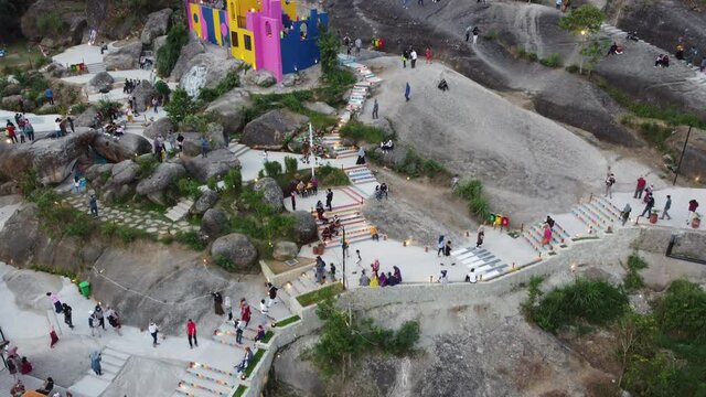 Holiday atmosphere at Obelix Hills, one of the favorite tourist destinations in Yogyakarta in 2021
