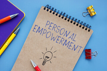 Business concept meaning Personal Empowerment with sign on the page.