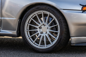 車のタイヤ　ホイール　old  Wheel of the car