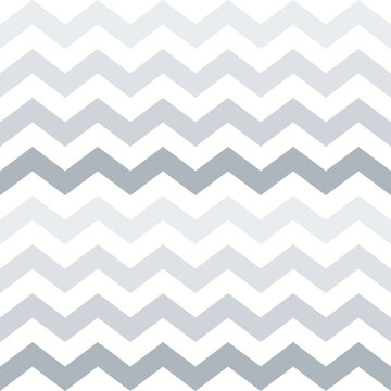 Zigzag pattern in gradient grey and white. Seamless monochrome chevron vector graphic background image for gift paper, napkin, wallpaper, other modern spring summer everyday fashion textile design.