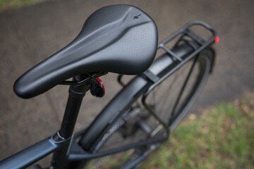 Bike black seate post modern ebike comfortable contoured ride