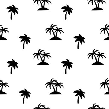 Seamless pattern with palm trees.