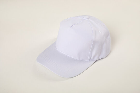 White cap on white background. Mock-up.
