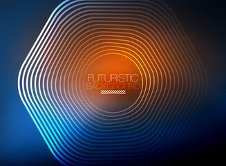 Neon color square shape lines abstract background. Shiny magic energy and motion concept, vector abstract wallpaper background