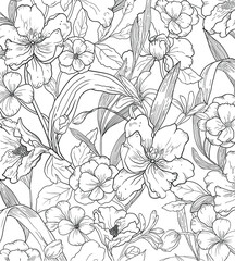 The impression floral pattern is suitable for decoration and print work.
