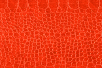 Red crocodile skin texture.